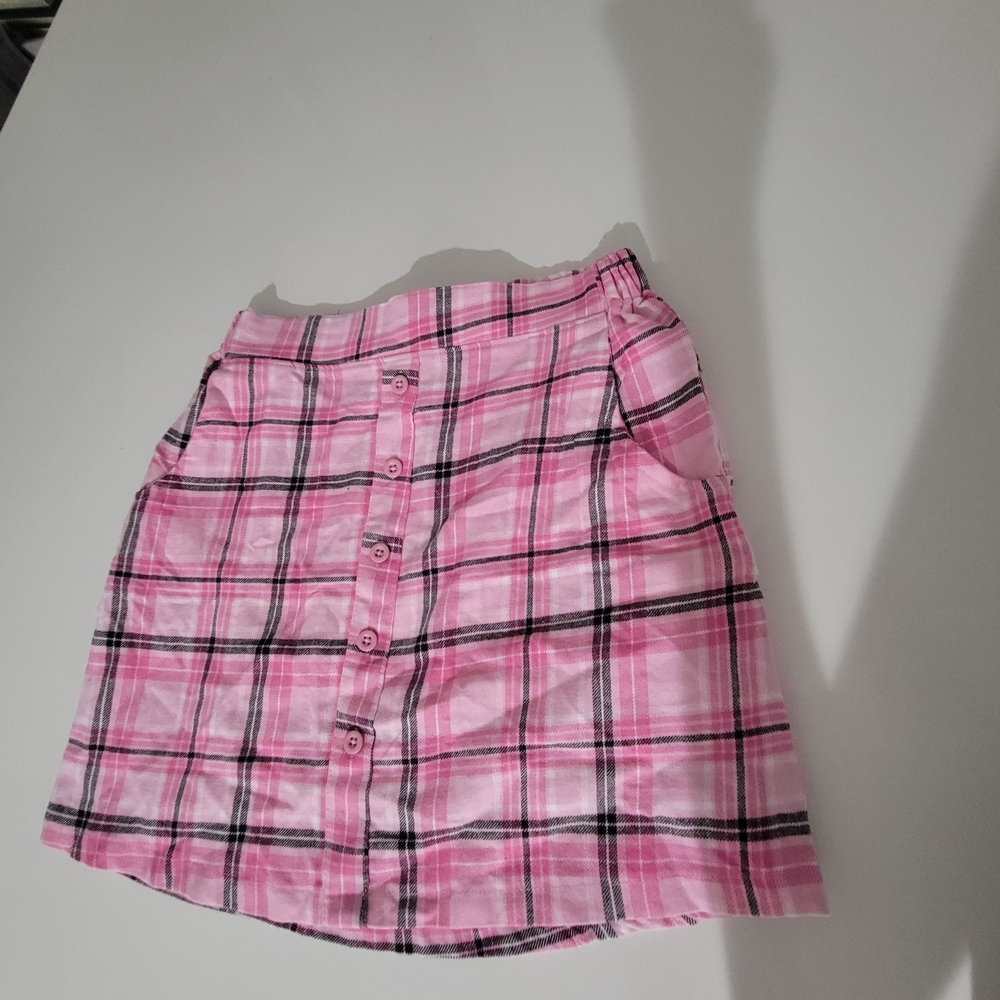 Hello Kitty Pink Plaid Pencil Skirt